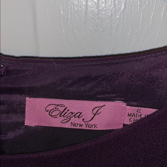 Eliza J deep eggplant shift dress - Picture 2 of 4